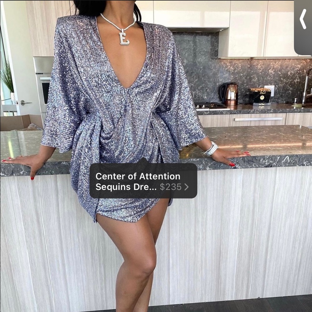 Ellae Lisque Center of Attention Sequins Dress